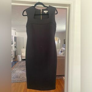 Calvin Klein, beautiful black scoopneck dress!